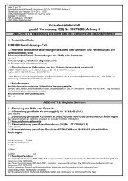 Sicherheitsdatenblatt gemäß Verordnung (EG) Nr. 1907 ... - Hazet