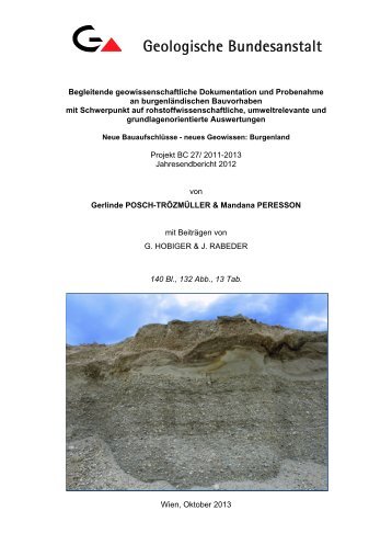 Projektbericht - Geologische Bundesanstalt