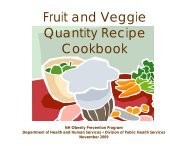 Fruit and Veggie Quantity Recipe Cookbook - University of ...