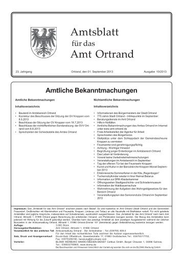 Amtsblatt Ortrand_September 2013.p65 - Amt Ortrand