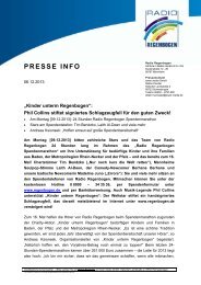 PRESSE INFO - Radio Regenbogen