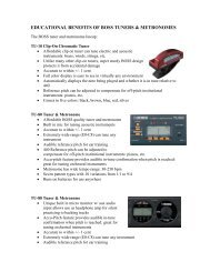 EDUCATIONAL BENEFITS OF BOSS TUNERS & METRONOMES