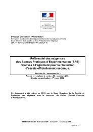 RÃ©fÃ©rentiel BPE - MinistÃ¨re de l'Agriculture