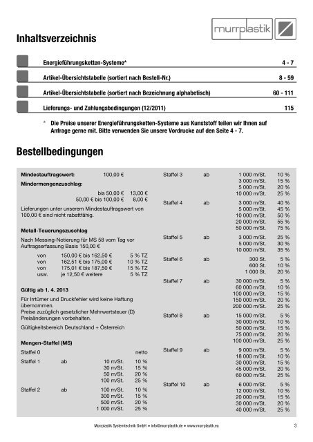 Preisliste 2013 - Murrplastik Systemtechnik