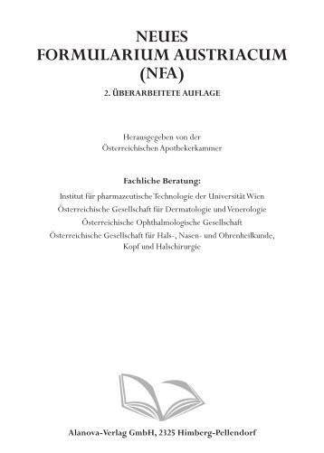 neues formularium austriacum (nfa) - Alanova Verlags GmbH ...