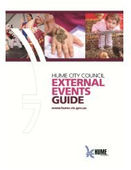 TABLE OF CONTENTS - Hume City Council