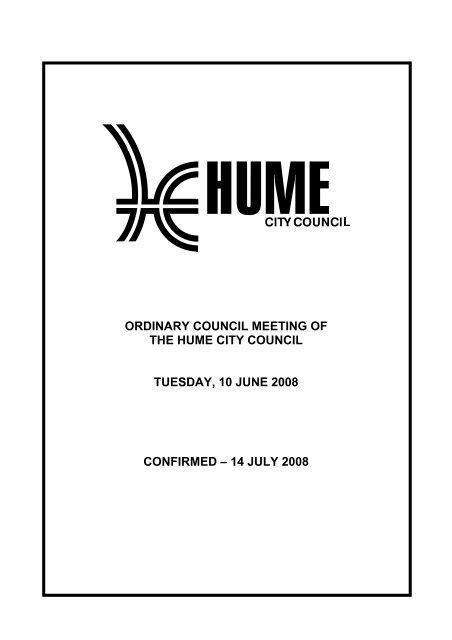 Minutes - Hume City Council