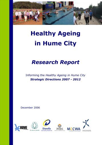 Healthy Ageing in Hume City - Hume City Council