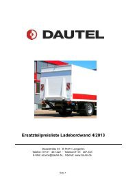 Ersatzteilpreisliste Ladebordwand 4/2013 - Dautel GmbH