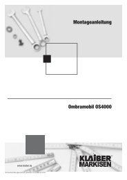 Ombramobil OS4000 Montageanleitung - KLAIBER Markisen