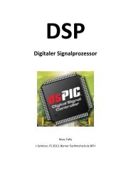 DSP Digitaler Signalprozessor - BFH-TI Staff - Berner Fachhochschule