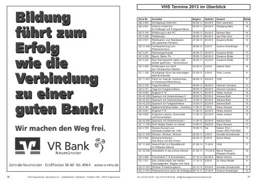 PDF der VHS Kurse - Trappenkamp