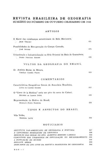 REVISTA BRASILEIRA DE GEOGRAFIA - Biblioteca IBGE