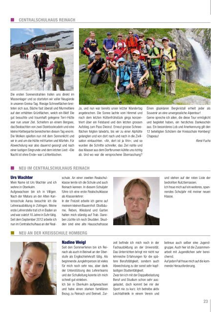 13. Ausgabe September 2013 [PDF, 2.41 MB] - Beinwil am See