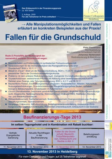 Fallen fÃ¼r die Grundschuld - Finanz Colloquium Heidelberg