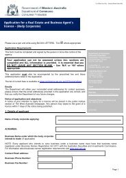 Application for a real estate and business agent's licence (body ...