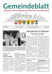 Gemeindeblatt KW 34 - Gemeinde Hilzingen