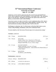 Provisional Schedule, 32nd Hume Society Conference, July 19-23 ...