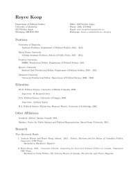 Royce Koop - University of Manitoba