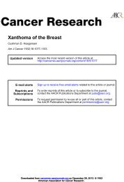 XANTHOMA OF THE BREAST In a series of nine hundred (circa ...