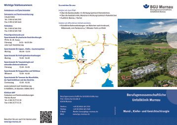 Informationsflyer - BGU Murnau