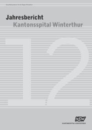 Jahresbericht 2012 - im Kantonsspital Winterthur