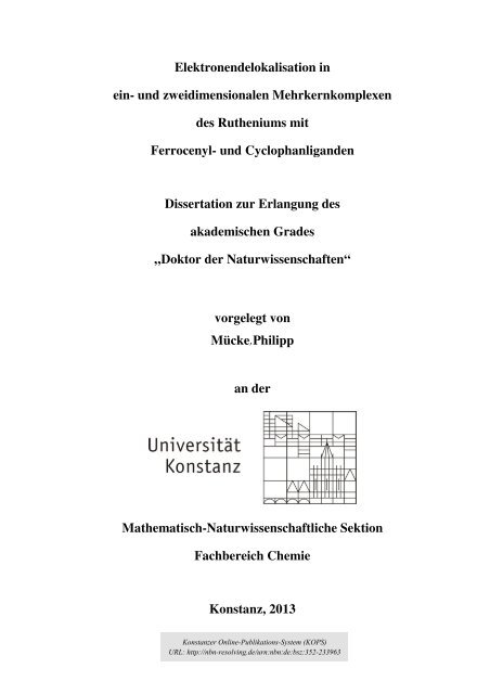 Elektronendelokalisation in ein - KOPS - Universität Konstanz