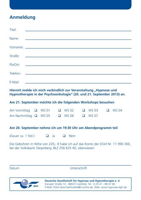 Download Flyer - Deutsche Gesellschaft für Hypnose e.V.