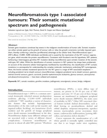 Neurofibromatosis type 1-associated tumours ... - Human Genomics