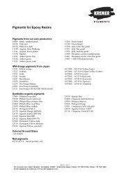 Pigments for Epoxy Resins - Kremer Pigmente