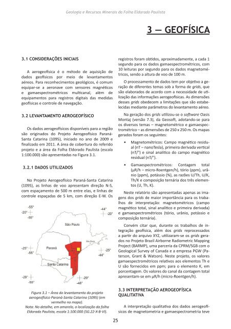 geologia e recursos minerais da folha eldorado paulista sg ... - CPRM