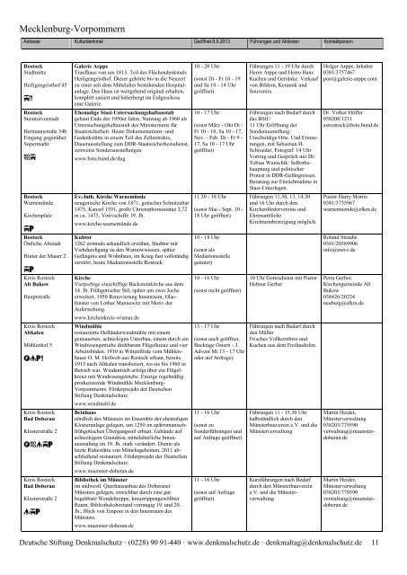 Programm als PDF herunterladen - Tag des offenen Denkmals