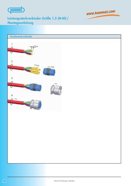 Steckverbinder M 16 / Montageanleitung - Hummel AG