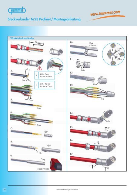 Steckverbinder M 16 / Montageanleitung - Hummel AG