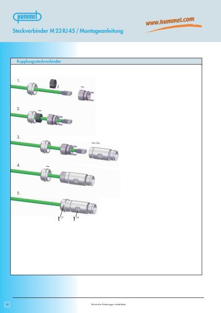 Steckverbinder M 16 / Montageanleitung - Hummel AG