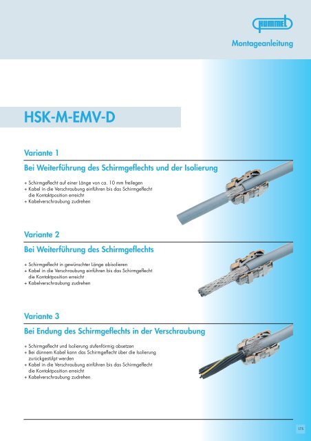 HSK Kabelverschraubungen fÃ¼r spezielle ... - HUMMEL AG