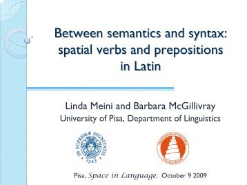 Between semantics and syntax: spatial verbs and prepositions in Latin