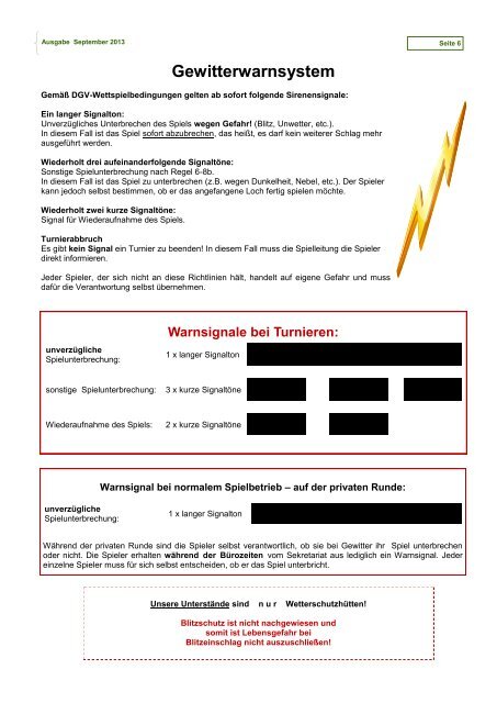 Infozeitschrift September 2013 - Golfclub Garmisch-Partenkirchen