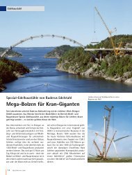 Mega-Bolzen für Kran-Giganten - Buderus Edelstahl Gmbh