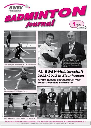 Heft 01/2013 - Baden - Württembergischer Badminton - Verband