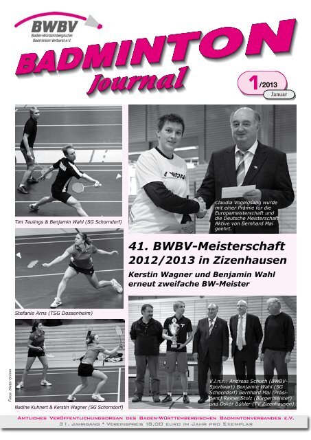 Heft 01/2013 - Baden - Württembergischer Badminton - Verband