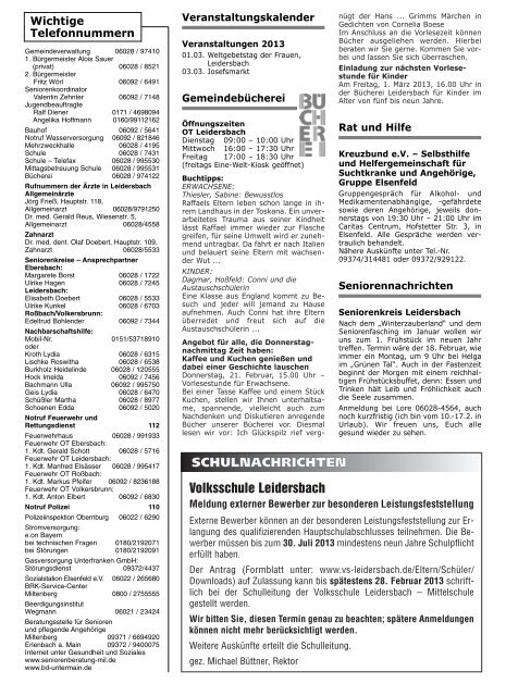 Amts- und Mitteilungsblatt 2013_02_22 - Leidersbach