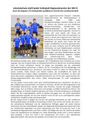 Lahntalschule stellt beide Volleyball-‐Regionalmeister der WK IV