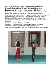 Intensiv-Tenniskurse in den Weihnachtsferien - TENNISSCHULE ...