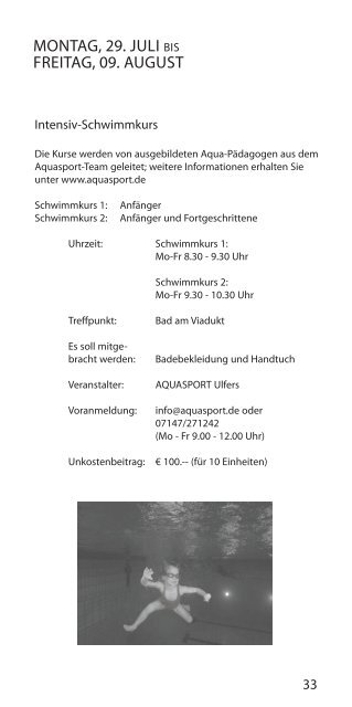Sommerferienprogramm 2013 - Bietigheim-Bissingen
