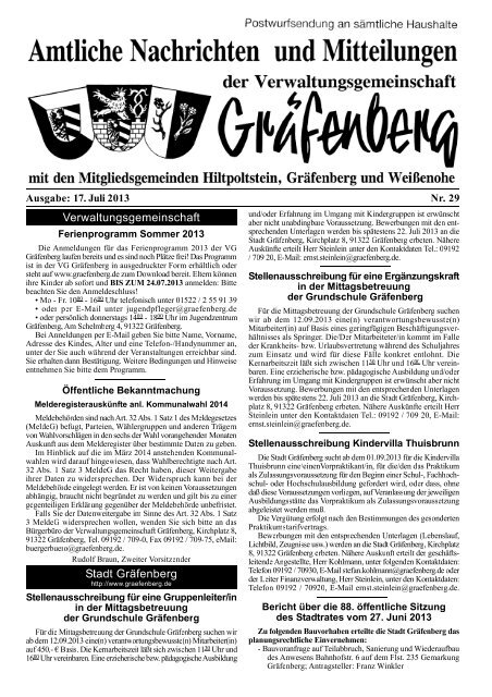 Ausgabe 29 17.07.2013 - Gräfenberg