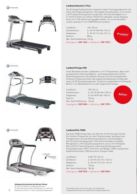 Fitnessprospekt 2013-14 - Kuster Sport AG