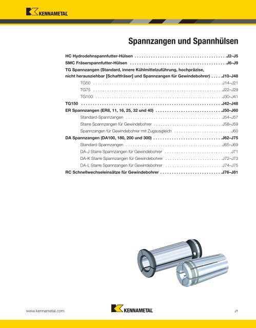 Collets and Sleeves — A-12-02809DE - Kennametal