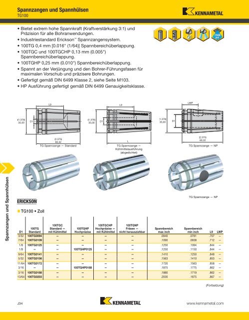 Collets and Sleeves — A-12-02809DE - Kennametal