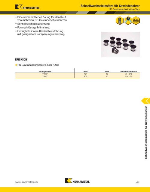 Collets and Sleeves — A-12-02809DE - Kennametal